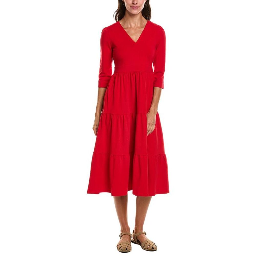 Duffield Lane Womens Luna Midi Dress, Red